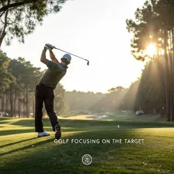 #476 Golf Focusing on the Target