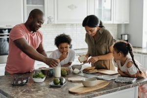 Family Preparing Dinner