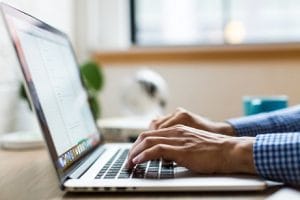 Typing on a computer