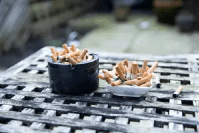 Cigarettes in an ash tray