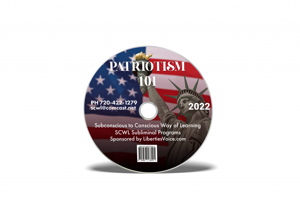 CD showcasing SCWL subliminal program "Patriotism 101", designed to inspire and enhance patriotic feelings.