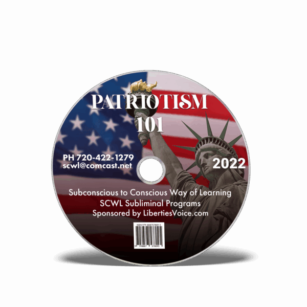 CD showcasing SCWL subliminal program "Patriotism 101", designed to inspire and enhance patriotic feelings.
