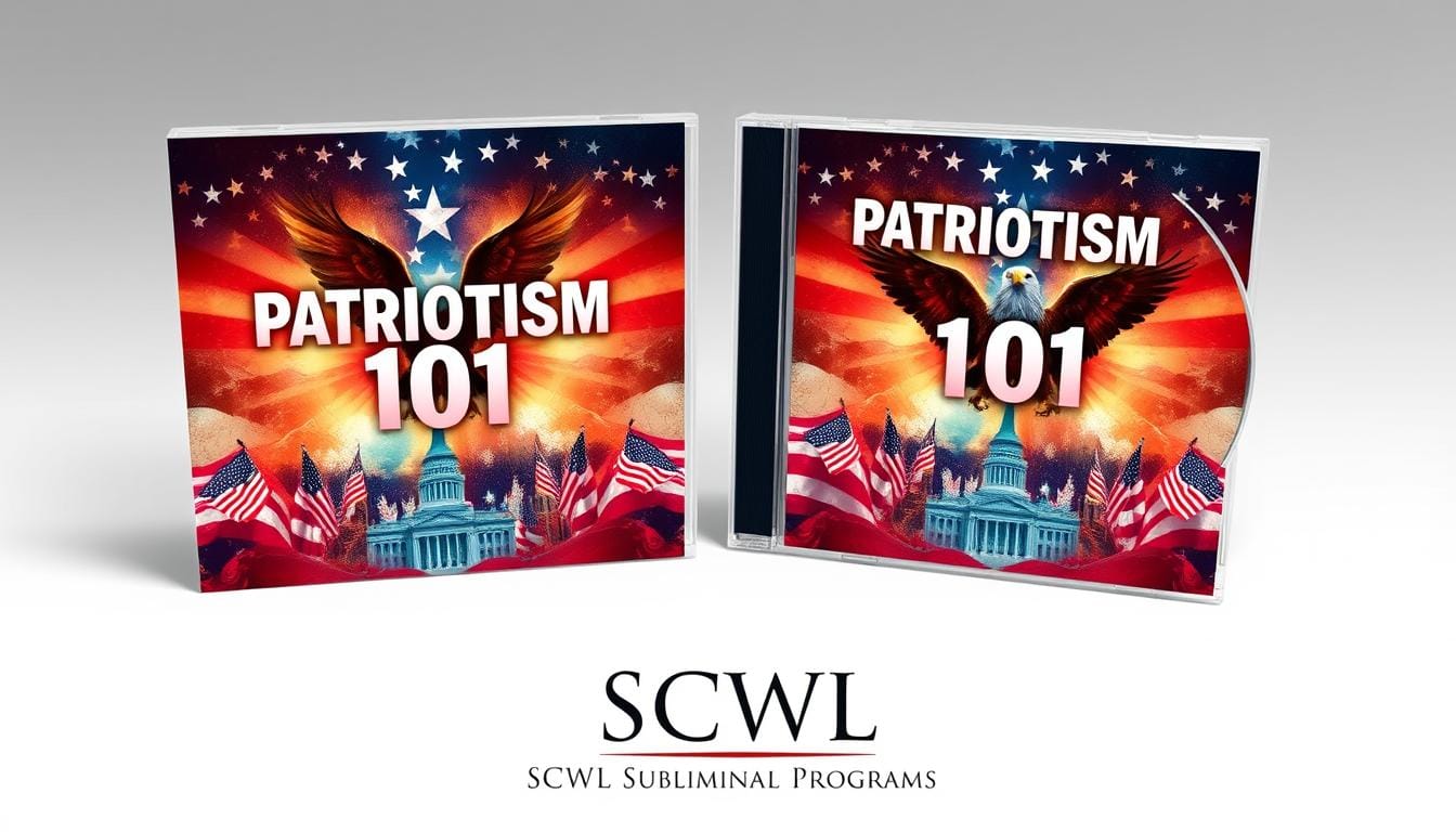 "Patriotism 101" CD displayed for the SCWL subliminal program #101 focused on patriotism.